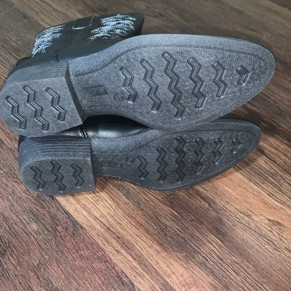 New Deer Stags Ranch Western boots black, size 5M new with box - Picture 5 of 6